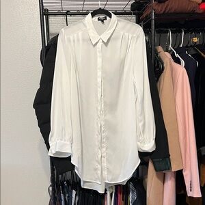 Express Classic White Tunic Shirt